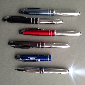 3合1多功能金属发光二极管手写笔，带定制标志 - Product Image 1