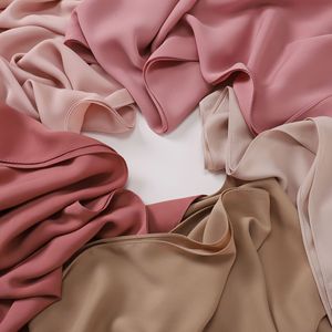 Islam Kamala 70*175cm büyük ölçekli inci şifon eşarp katı renkli uzun şifon ipek kırışıklık dayanıklı taklit ipek - Product Image 3