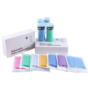 Kalite Lint ücretsiz tek kullanımlık <span class=keywords><strong>Q</strong></span> İpuçları pamuk aplikatör mikro Fiber çubukla Lashes Mini fırça