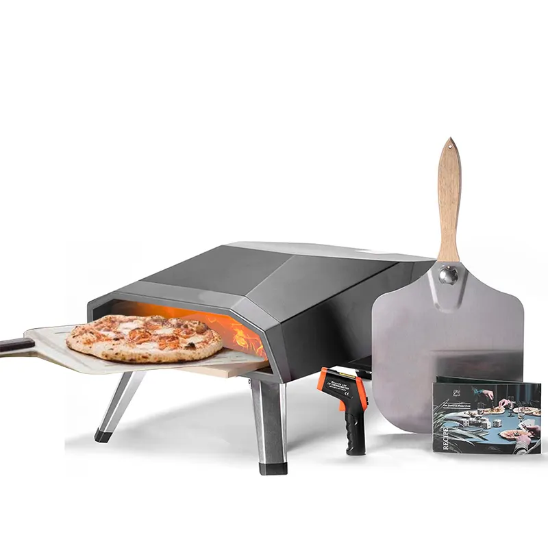 Custom 12" 16" Gas Pizza Maker forno per pizze Countertop Smokeless Outdoor Portable Gas Propane Pizza Oven with Gas Burner