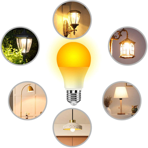 <strong>7W</strong> E26 E27 B22 Blue <strong>Light</strong> Blocking LED Yellow Bug <strong>Light</strong> Eye Protection Amber Bulb for Reading - Product Image 6