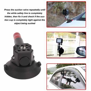 Free Custom Design All-in-one NATO Clamp, 3&quot;&amp;4.5&quot;&amp;6&quot; Suction Cup Camera <strong>Mount</strong> <strong>Kit</strong> for Vehicle Shooting and Magic Arm - Product Image 4