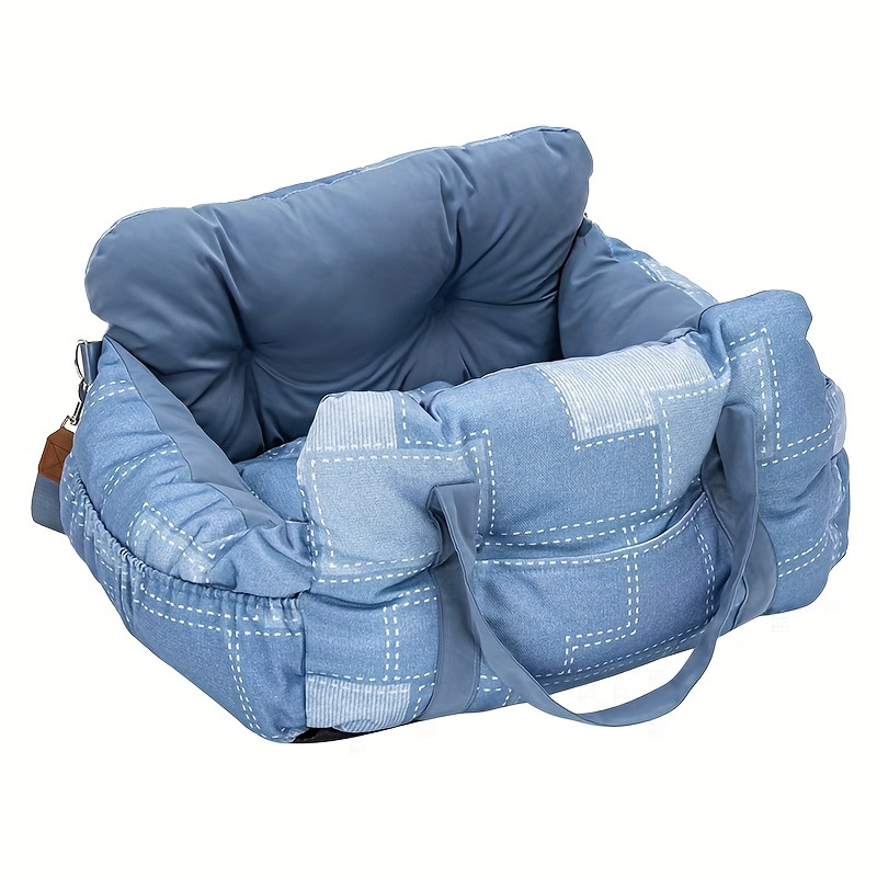 Bleu + carreaux