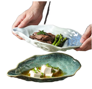 Unique Japanese Style Porcelain Tableware Creative oyster Shape <strong>Ceramic</strong> Dish for Restaurant - Product Image 2
