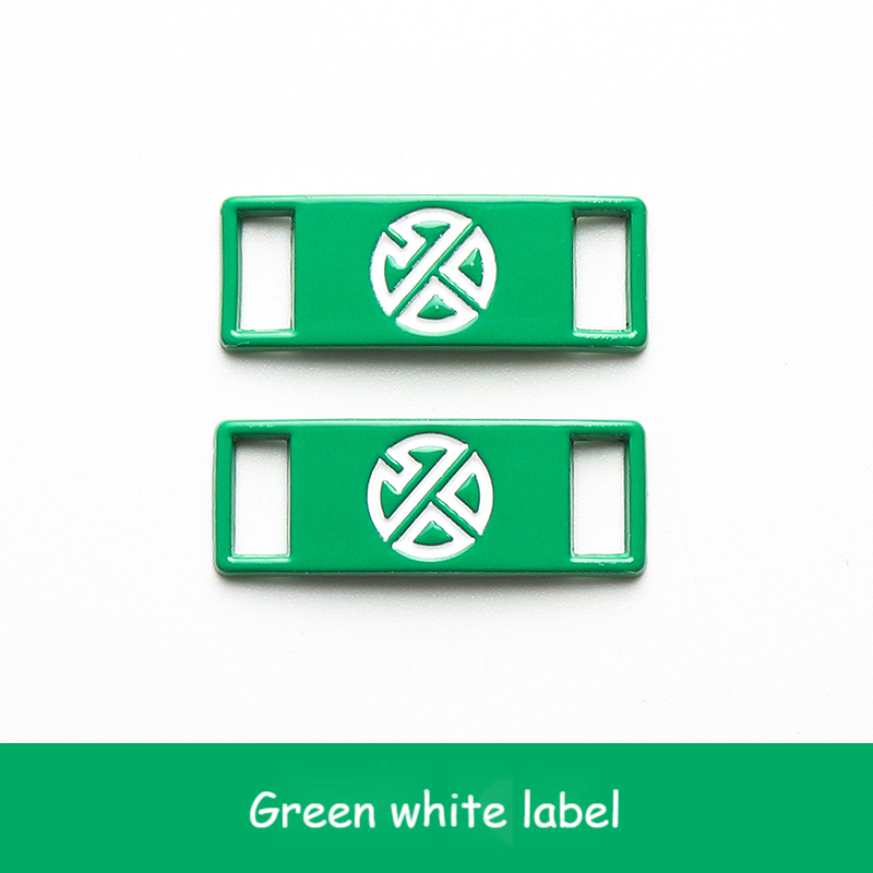 Étiquette blanche verte