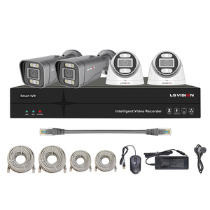 LS VISION Sistema DE SEGURIDAD personalizado 4MP AI Alerta inteligente 4CH IPC NVR Kits Proyecto de estacionamiento IP al aire libre Gestión de la Comunidad - Product Image 1