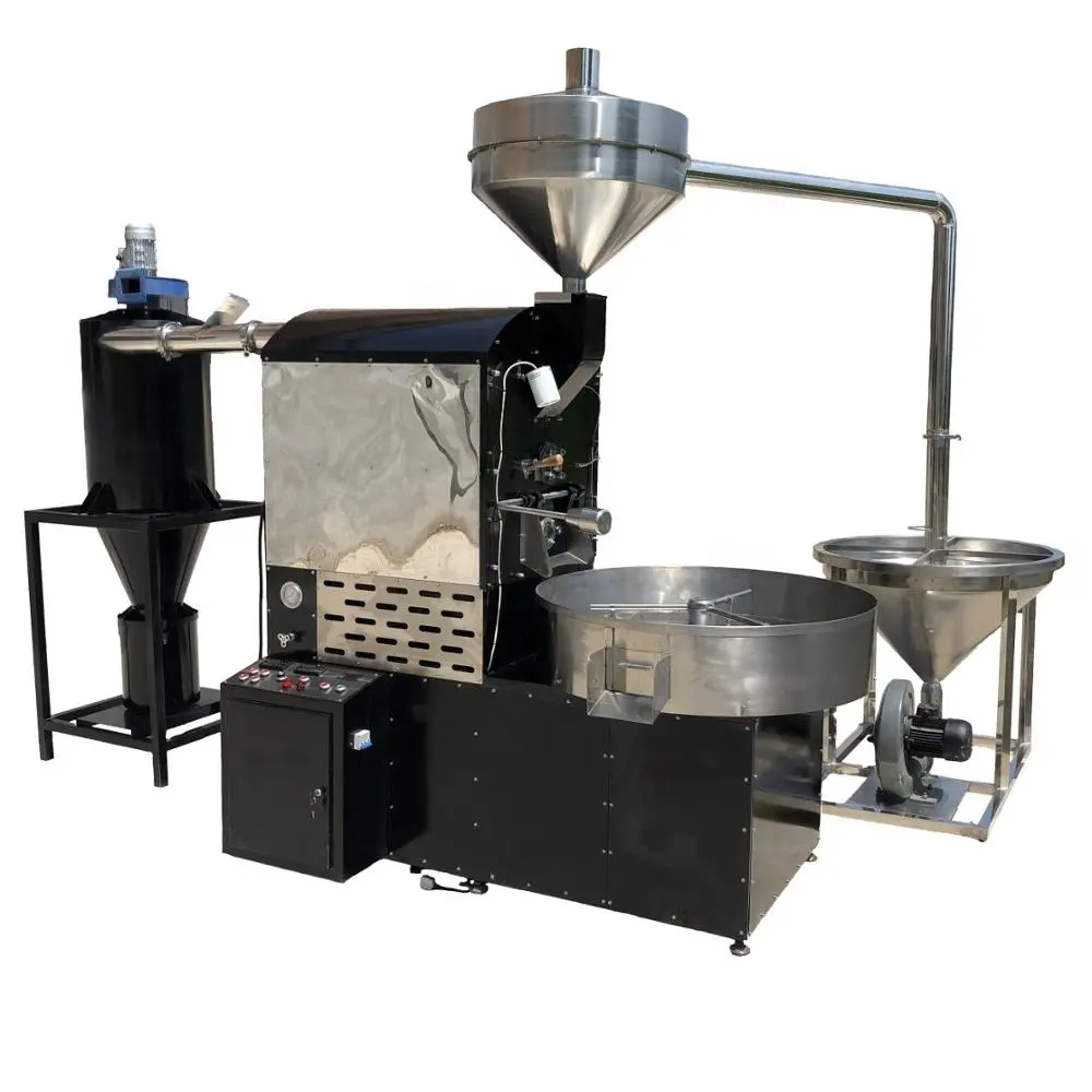 Tostador Industrial de granos de café con calefacción de Gas automático