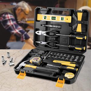 78 parça aracı kutu seti, ev ve siyah küçük araç kutusu için sarı araç kiti, tornavida seti manyetik İpucu aracı seti mekaniği kiti-001 - Product Image 5