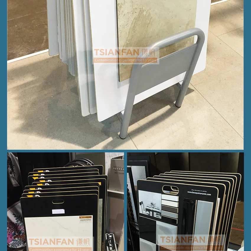 artificial stone tote board flooring rock racks for sale marble granite MDF Display with Handle hand grasping board