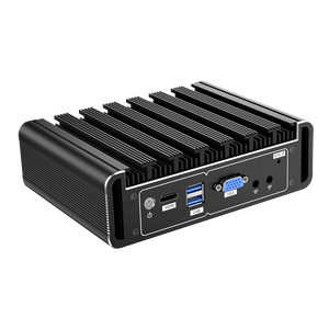 Günstigerer 4 LAN Industrie Computer PC J1900 RJ45 HD VGA Quad Core Mini NUC Firewall Pfsense Router J4125 lüfter loses Mini-PC Metall gehäuse - Product Image 4