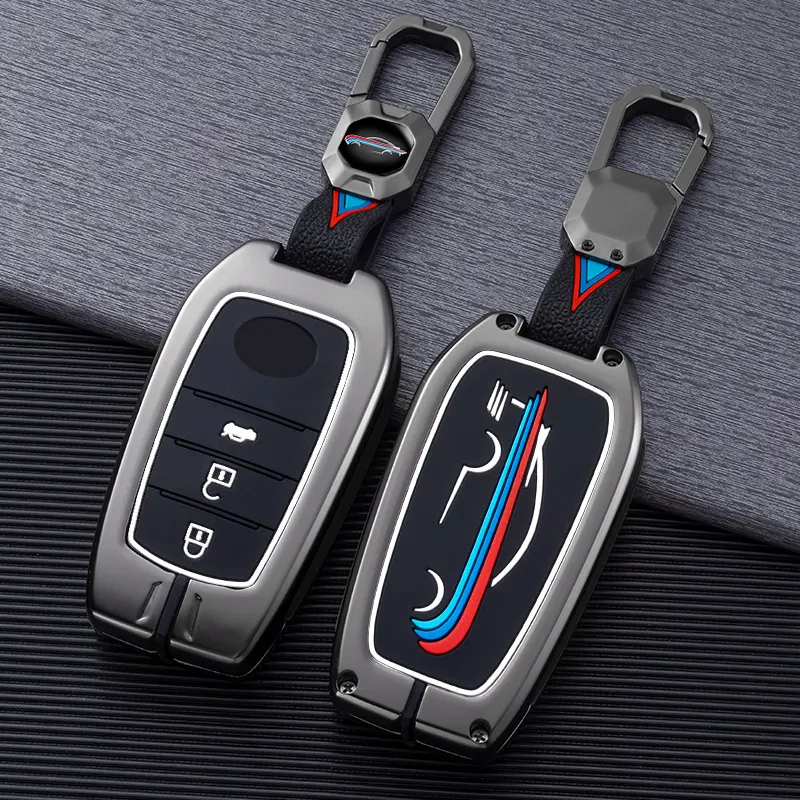 Buona reputazione nuovo Design accessori per auto in pelle Silicon Car Key Case Cover Protection per Toyota Land Cruiser