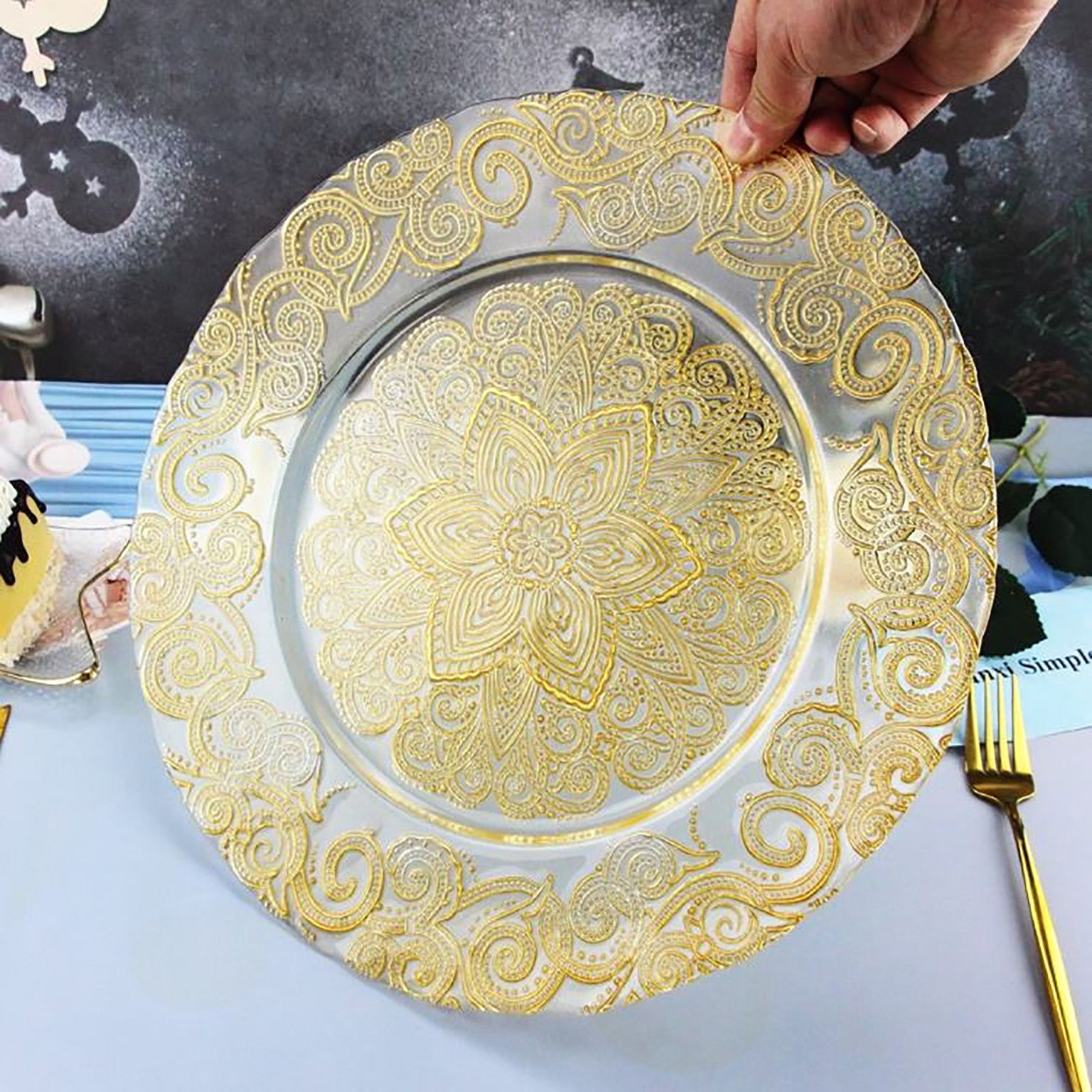 Clear gold Flower