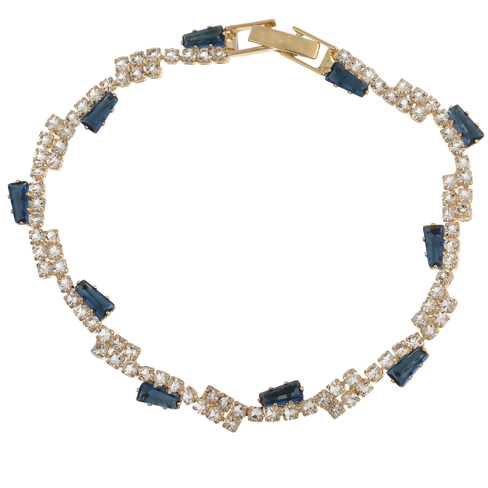 Diamant bleu profond doré