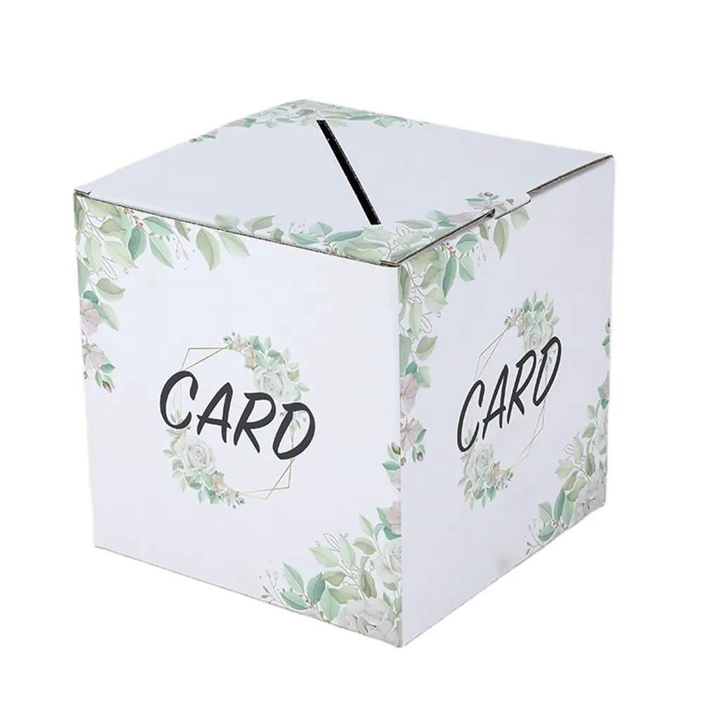 Scatola di carte personalizzata scatola di carte di denaro floreale scatola porta carte regalo per ricevimento di nozze forniture per feste di compleanno per Baby Shower