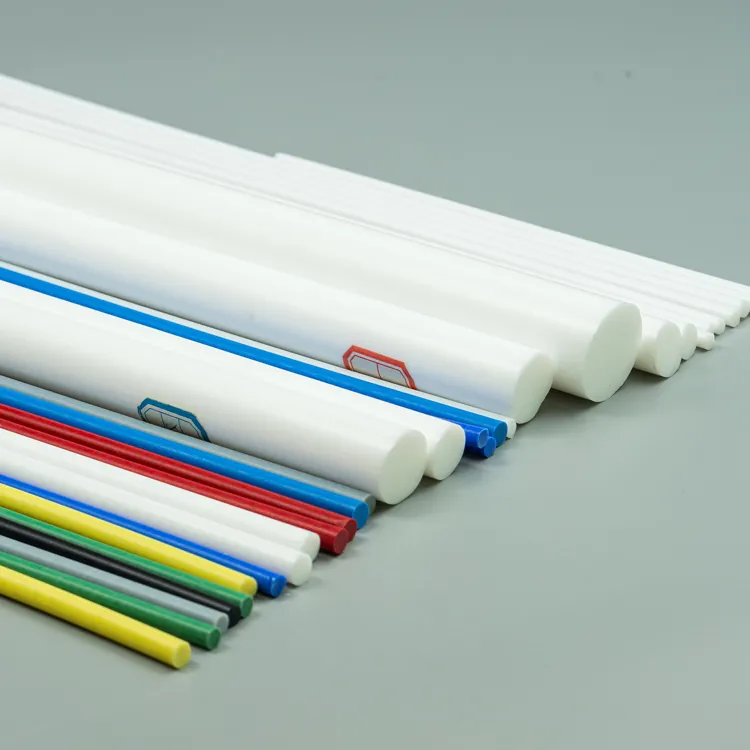 ทนต่อการกัดกร่อนและทนต่ออุณหภูมิสูงสีขาว PTFE Rod พลาสติก Soild Bar Te flon Rod