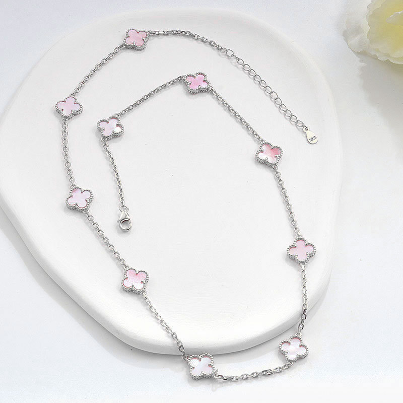 Necklace-Silver-Pink
