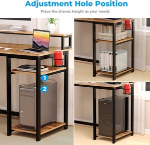 Muebles de oficina para el hogar, mesa de estudio, escritorio de ordenador de oficina multifuncional, estación de trabajo - Product Image 3