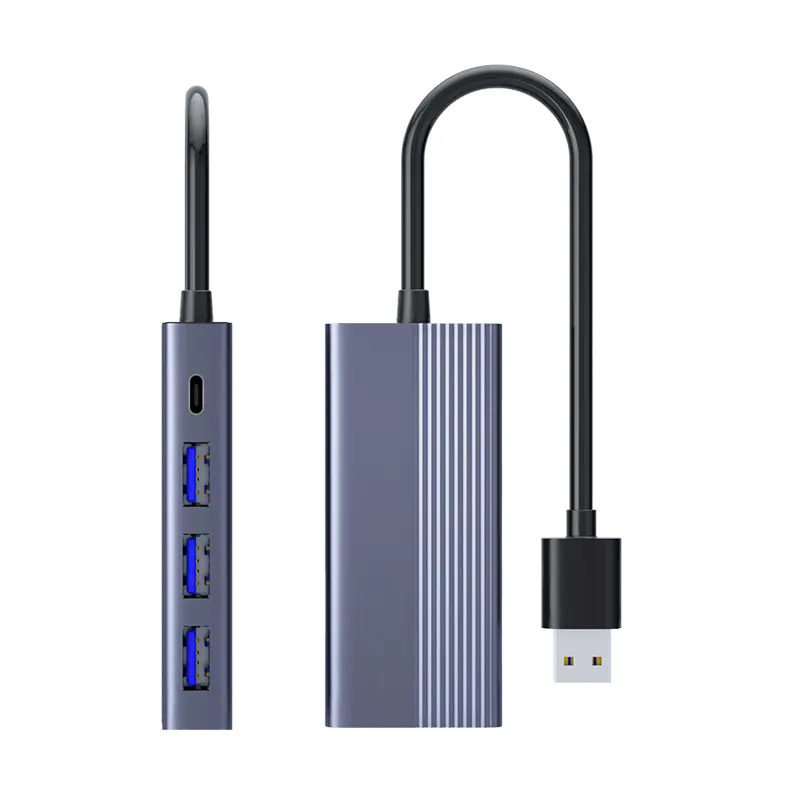 Hub in metallo ad alta velocità USB3.1 a 7 porte che supporta caricabatterie 5V/1A-24A per PC Desktop e Laptop