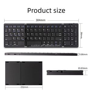 2025 gran oferta portátil teléfono móvil BT teclado inalámbrico ultrafino clave 81 para sistema común B089 Mini teclado de ordenador plegable - Product Image 6