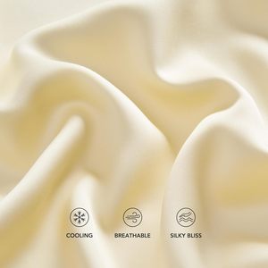 现代素食Lyocell丝绸床上用品套装，适合夏季的特大号和超大尺寸床单 - Product Image 5