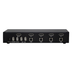 4K@60Hz <strong>4</strong> Port DP DisplayPort <strong>KVM</strong> Switcher with USB2.0 HUB <strong>4</strong> in <strong>1</strong> Out DP <strong>1</strong>.2 <strong>Switch</strong> Converter for LED Matrix <strong>Output</strong>