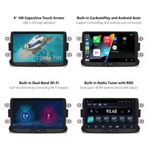 XTRONS 8英寸触摸屏安卓11汽车视频播放器雷诺Captur符号与无线CarPlay DSP - Product Image 3