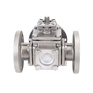 ISO 5211 ANSI 150LB 300LB 304 JIS10Kステンレス鋼1.6mpWCB取り外し可能な正方形の形状6インチフランジ付き三方ボールバルブ