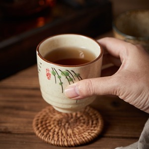 Simple 150ml Underglaze Painted Fish Pattern <strong>Ceramic</strong> Coffee Tea Mug - Product Image 4
