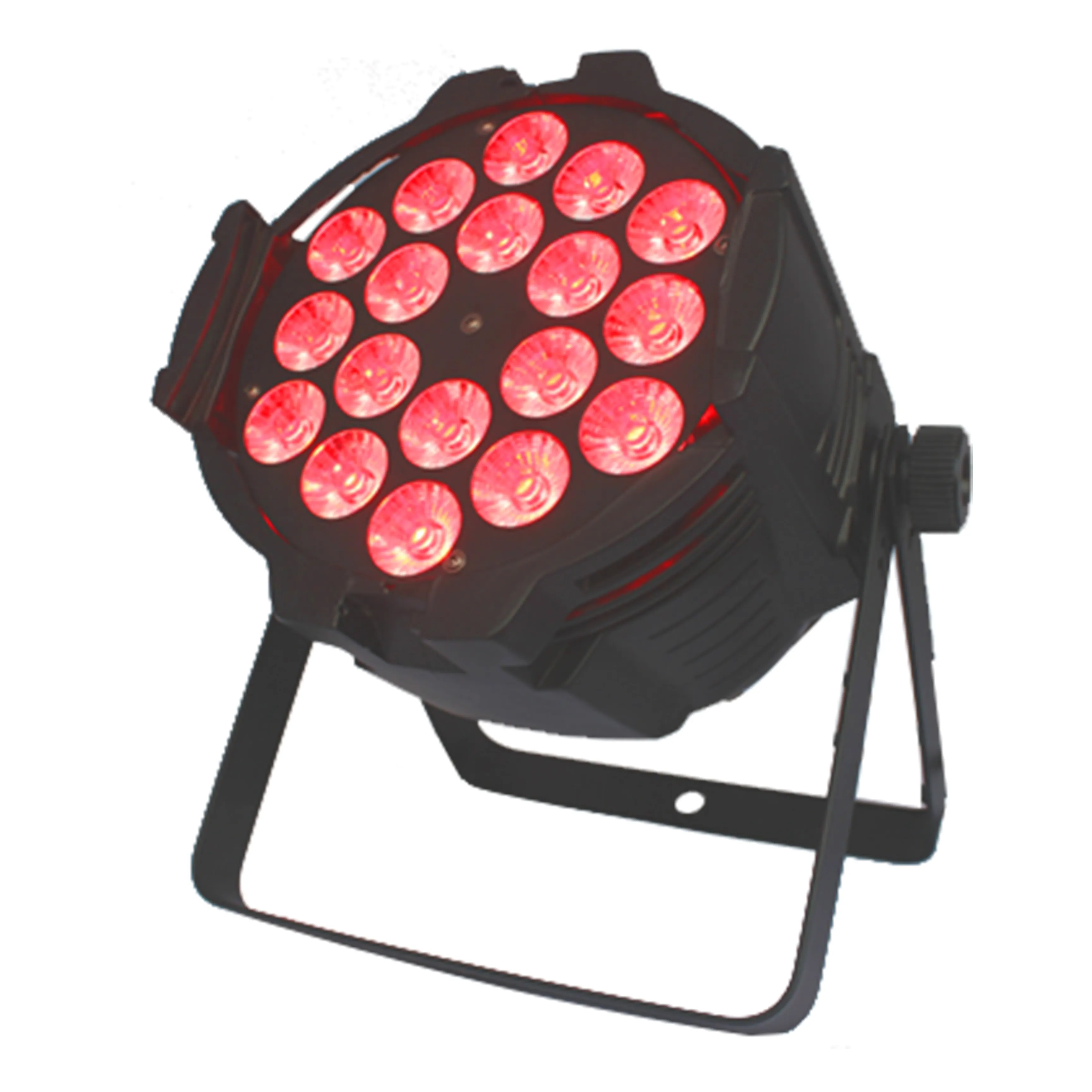 18x18w 6in1パー缶64 dmx rgbwa uv 6 in1ステージウォッシュLEDパーライト