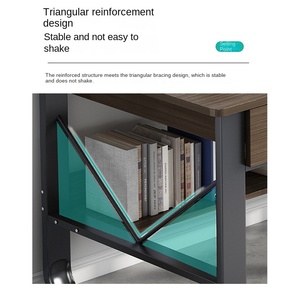 رفوف كتب متكاملة لسطح المكتب من SCEN ، مواد خشبية بارتفاع قابل للتعديل-تخزين مكتبي متعدد الوظائف لتعليم الطلاب - Product Image 4