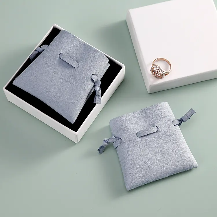 Logotipo personalizado luxo 7x 8/8x10 cm, veludo microfibra saco de joias cordão bolsa pequena saco de armazenamento de jóias sacos