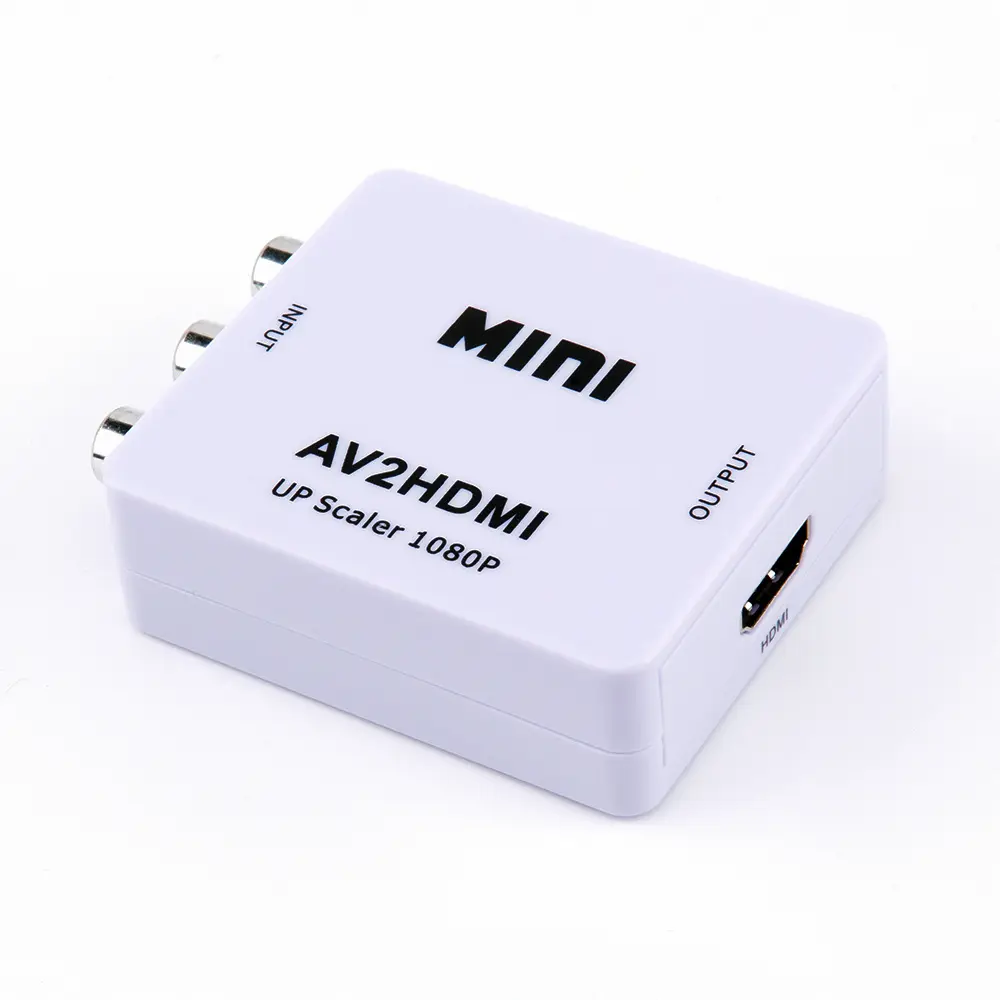 Convertitore Video AV2HDMI di vendita caldo 1080P ingresso RCA all'adattatore di uscita HDMI da AV a HDMI con cavo di ricarica USB