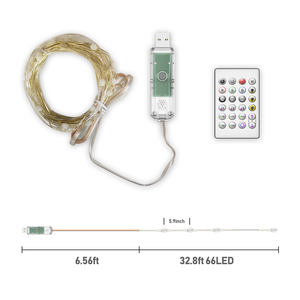 Cadena de luces LED inteligentes con control remoto de aplicación rgbic de Venta caliente para decoración de luces de árbol de Navidad artificial - Product Image 4