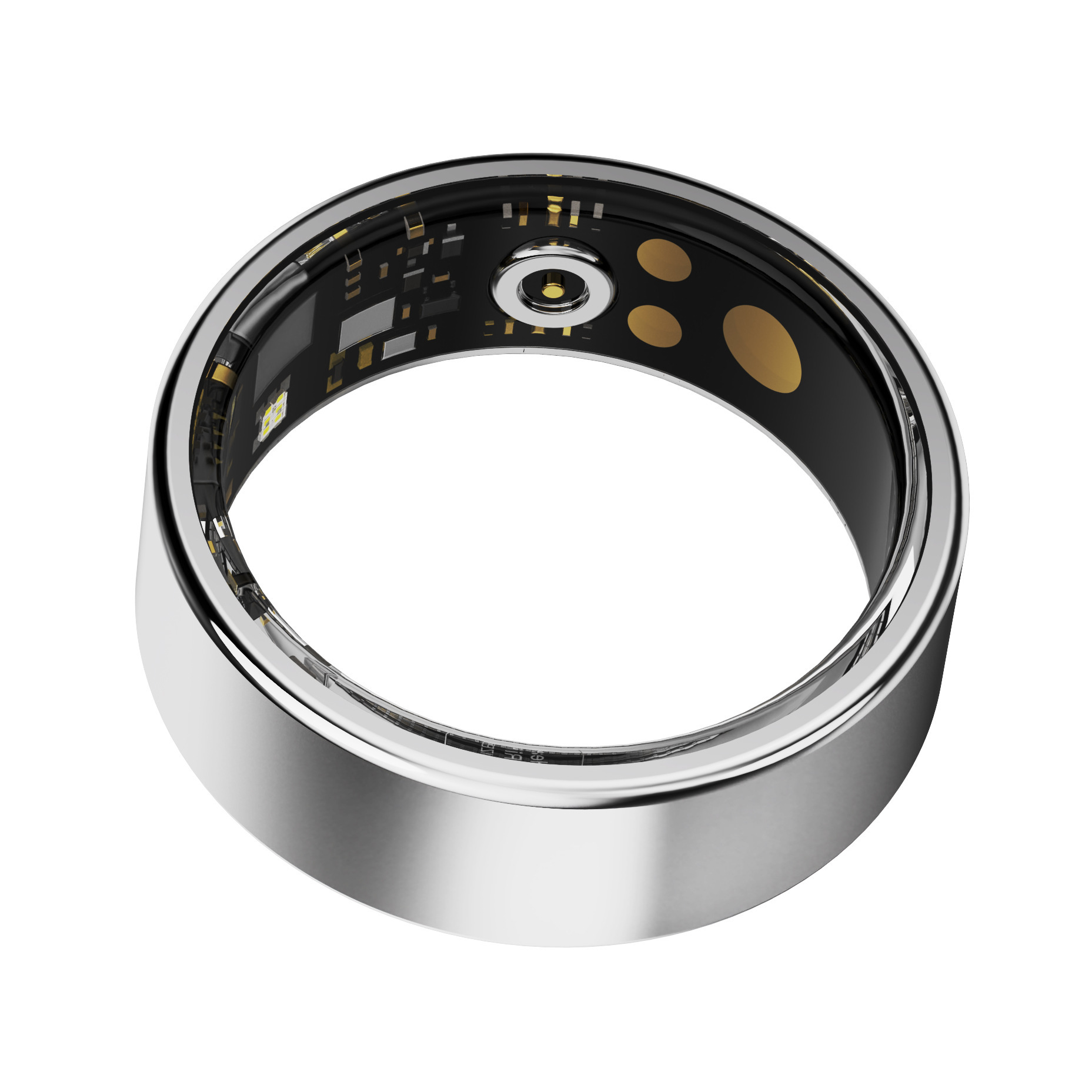 Silver magnetic charging ring, size 13