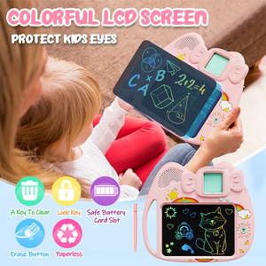 Montessori 2-in-1 giocattolo per l'apprendimento cognitivo schede Flash parlanti e tavoletta per scrivere LCD per bambini - Product Image 5