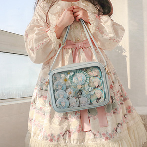 <strong>Low</strong> <strong>Moq</strong> Custom Ita <strong>Bag</strong> with Clear Window Pu Leather Ita <strong>Bag</strong> Insert for Pin Display - Product Image 3