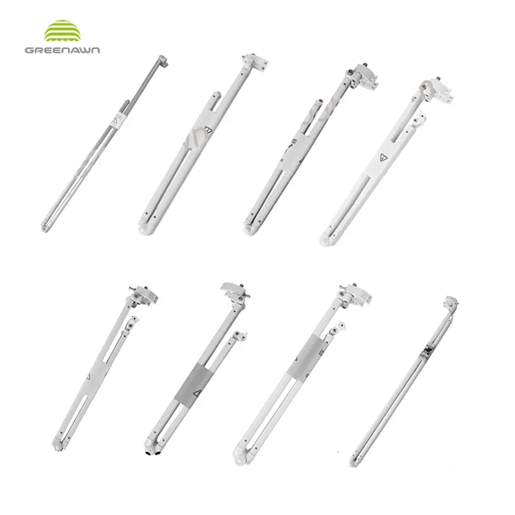 Retractable awning assembly arms automatic folding arm for cassette awning assembly arms