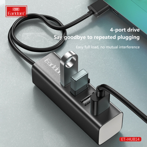 Earldom USB Hub 2.0 Multi-USB-Splitter-Hub Verwenden Sie das Netzteil Multiple Expander 2.0 USB-Hub für Desktop-Laptop PC 4-Port-Design - Product Image 3