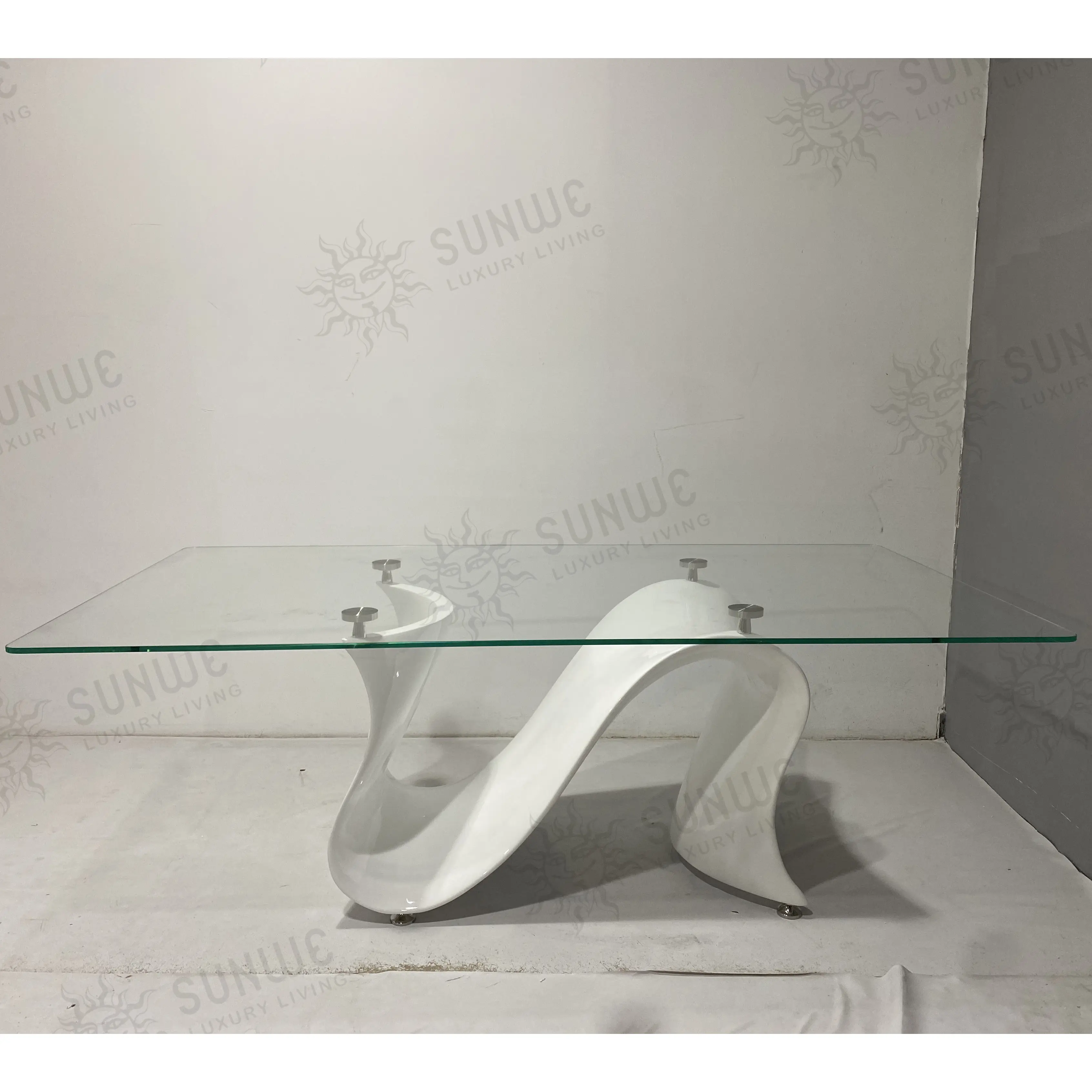 Personalizado design moderno fibra de vidro branco cadeiras de mesa de jantar conjunto feito na fábrica da china