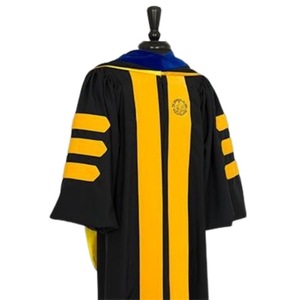Toptan amerikan üniversitesi doktora Robe doktora mezuniyet elbisesi ve davlumbaz destek örneği ile kapaklar - Product Image 2