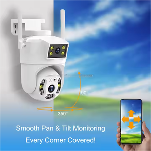 Fabricante directo lente dual CCTV red IP Cámara WiFi 1080p seguridad de alta definición función de grabación de detección de movimiento - Product Image 4