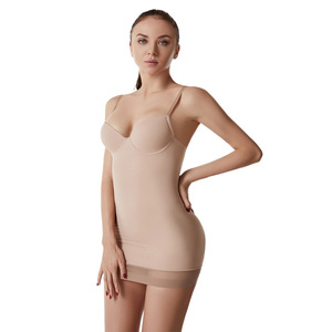 Shaperwear Women Sexy Dress Control Slips Dress With Bra Push up Slimming <strong>Sheath</strong> Underwear Body Shaper Waist Trainer Corset