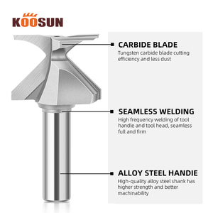 KOOSUN PCD ark bükme ahşap pano yerleştirme freze kesicisi R18 R24 R30 ağaç İşleme entegre arc-şekillendirme kesici profil Bit - Product Image 6