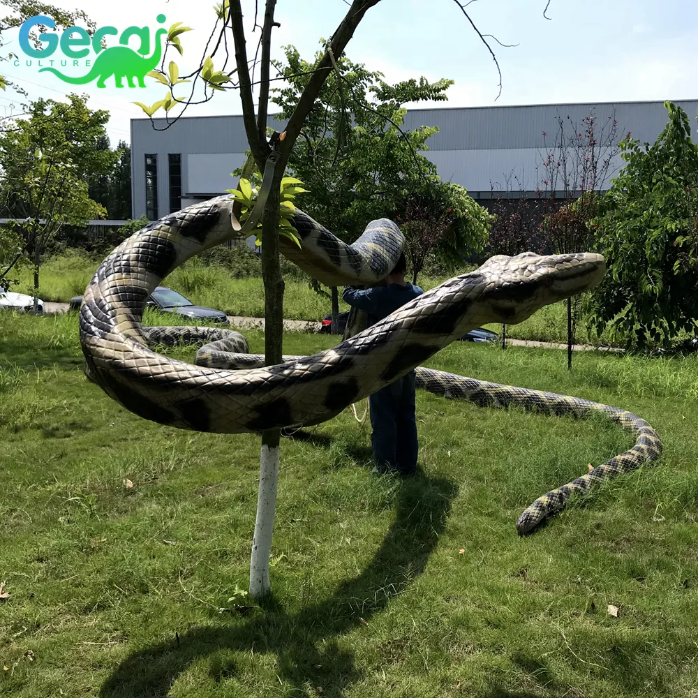 Gecai animales de peluche animatrónicos de tamaño natural modelo de serpiente realista a la venta