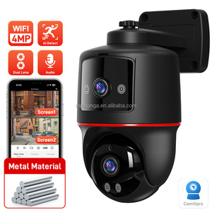 Akıllı ev güvenlik sistemi IP güvenlik kablosuz Wifi CCTV 4MP kamera çift Lens ekran flaş ışıkları Mini ağ kamerası - Product Image 2