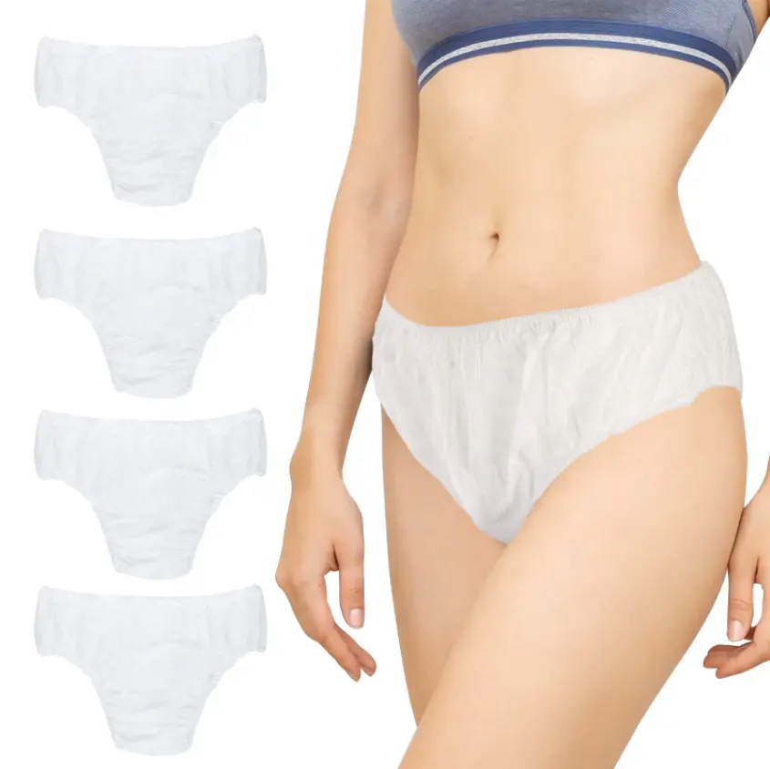 Roupa Interior Descartável Mulheres Não-tecidos Senhoras Briefs Handy Paper Calcinhas One Time Use Undergarment