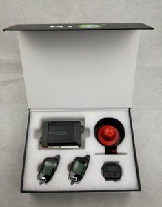 LCD显示屏2路汽车报警系统反劫持遥控启动和冲击传感器报警 - Product Image 5