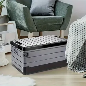 60L đa chức năng lưu trữ ngoài trời hộp & thùng đóng mở hộp lưu trữ nhựa có thể gập lại lưu trữ thùng cho home & Car - Product Image 5