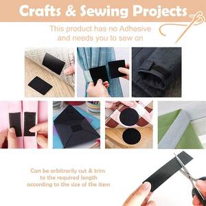 Sew-<strong>On</strong> Elastic <strong>Hook</strong> and <strong>Loop</strong> Fastening Tape with Injection <strong>Loop</strong> for DIY Crafts Sewing Accessories - Product Image 6