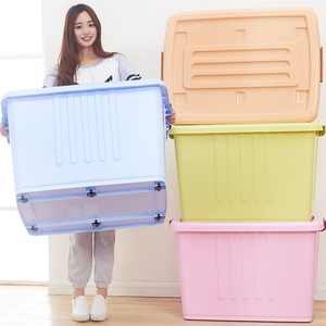 Caja de almacenamiento rectangular multiusos al por mayor contenedor apilable de plástico PP que ahorra espacio - Product Image 1